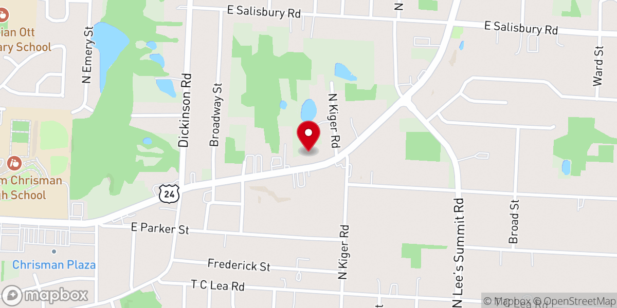 Map showing location of Spirit Life Church