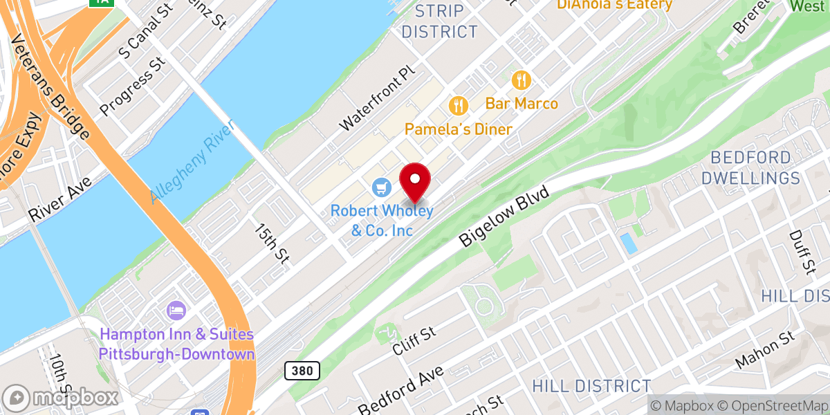 Map showing location of Old Saint Patrick's Church