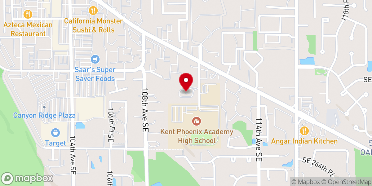 Map showing location of Sequoia Baptist Church