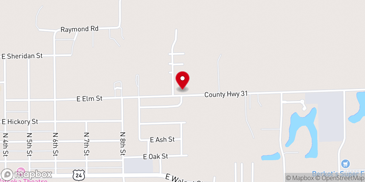 Map showing location of First Baptist Church