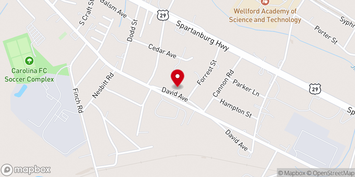 Map showing location of Florence Chapel