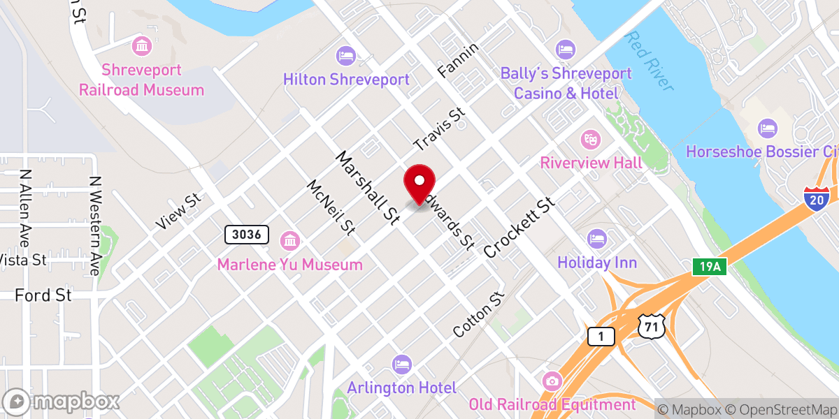Map showing location of Foster Campbell