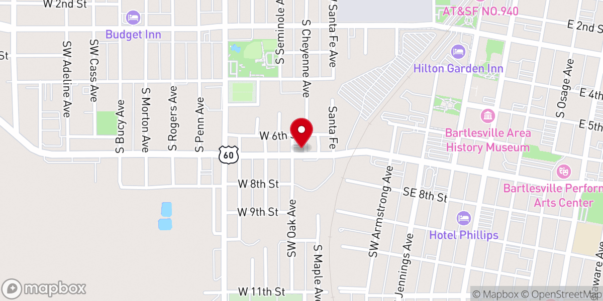 Map showing location of Bethel AME Church
