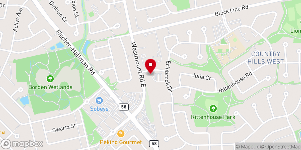 Map showing location of The Salvation Army KW_CFS