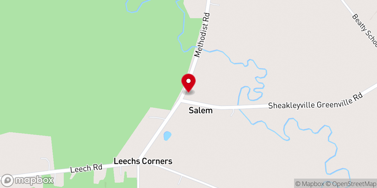 Map showing location of Eagle’s Nest Church