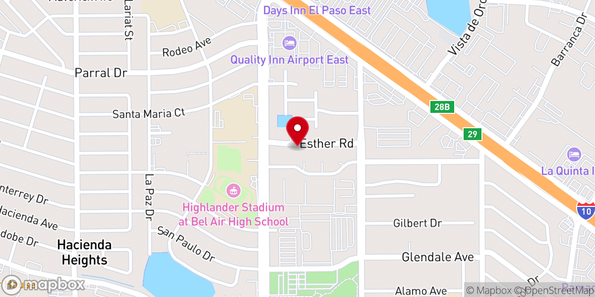 Map showing location of Living Waters Dream Center