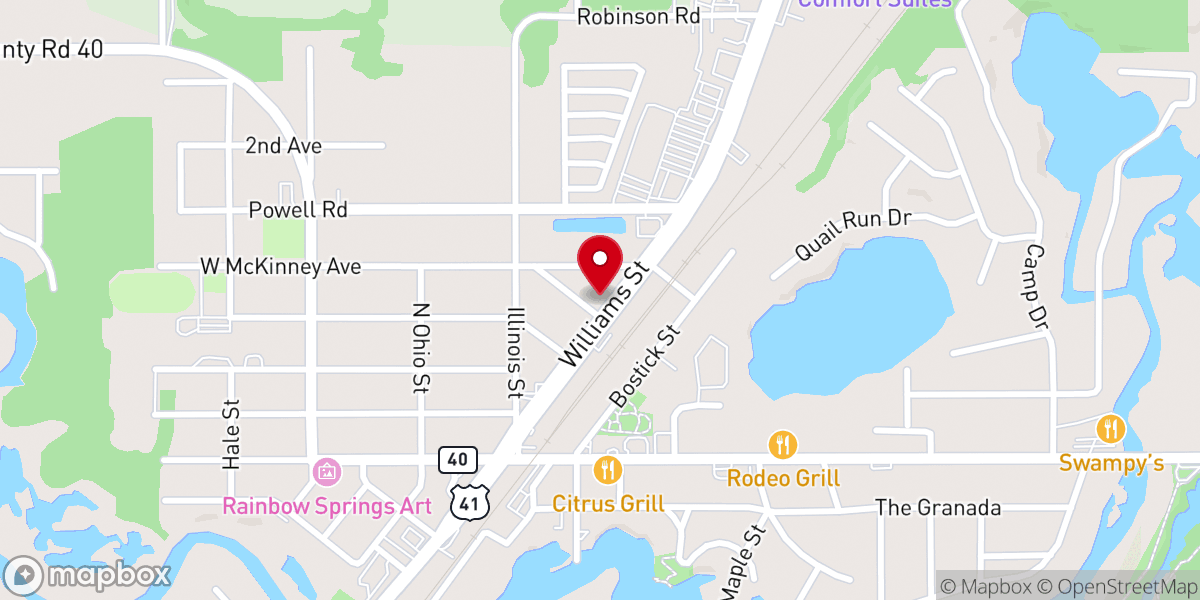 Map showing location of Mt Olive Ame Church