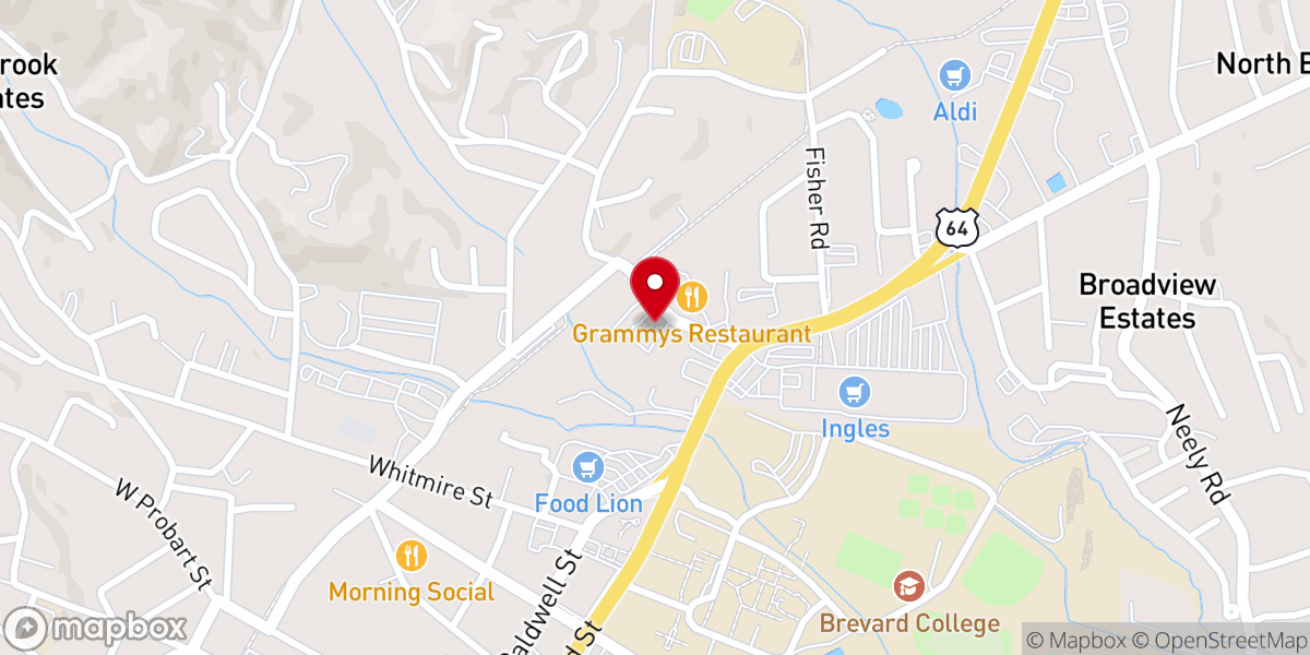 Map showing location of Open Arms Tabernacle