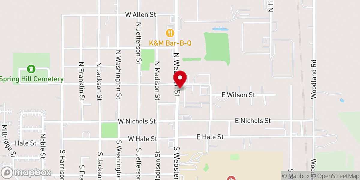 Map showing location of Spring Hill Food Pantry at Life Spring