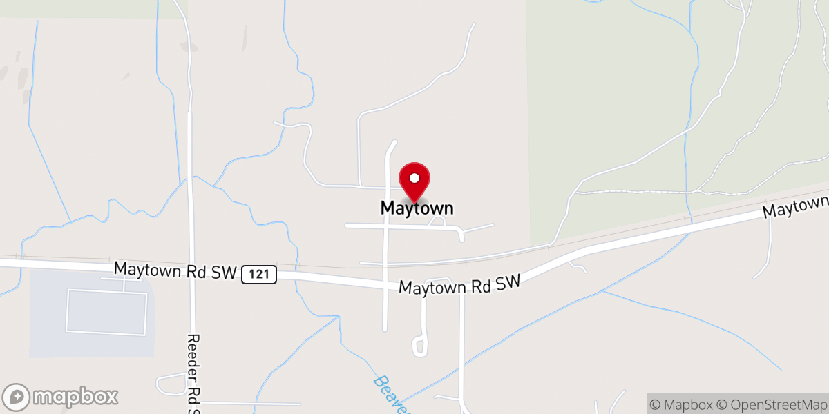 Map showing location of Maytown Assembly of God