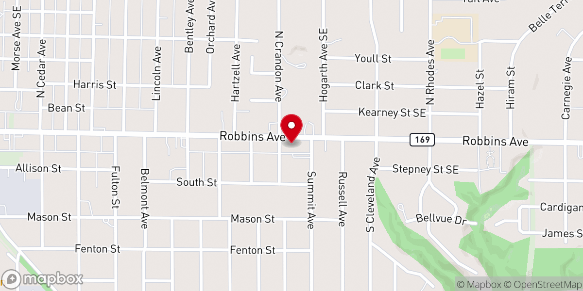 Map showing location of First Presbyterian Church of Niles
