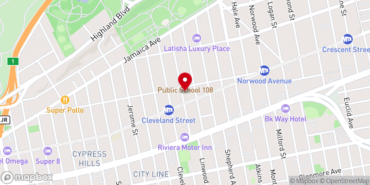 Map showing location of Presbyterian Church of the Crossroads - Food Distribution Center