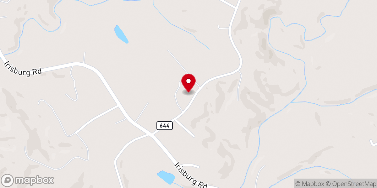 Map showing location of New Fall Creek Church