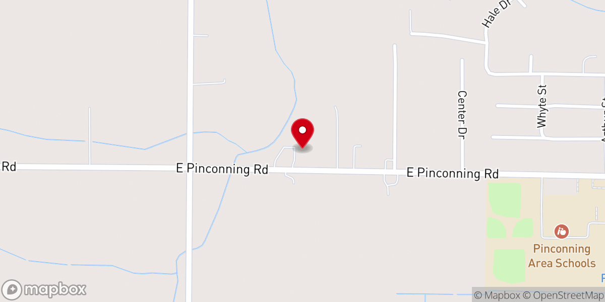 Map showing location of St John's Lutheran Church (LCMS)