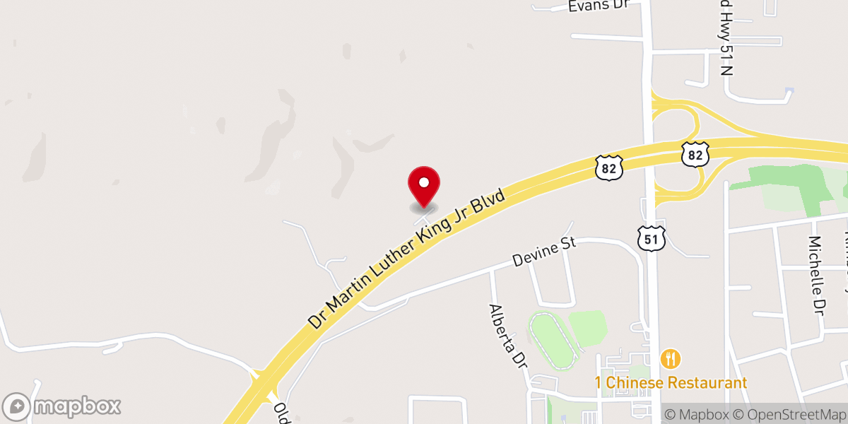 Map showing location of Winona Church Of God