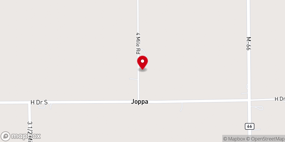 Map showing location of Leroy Township Community Building