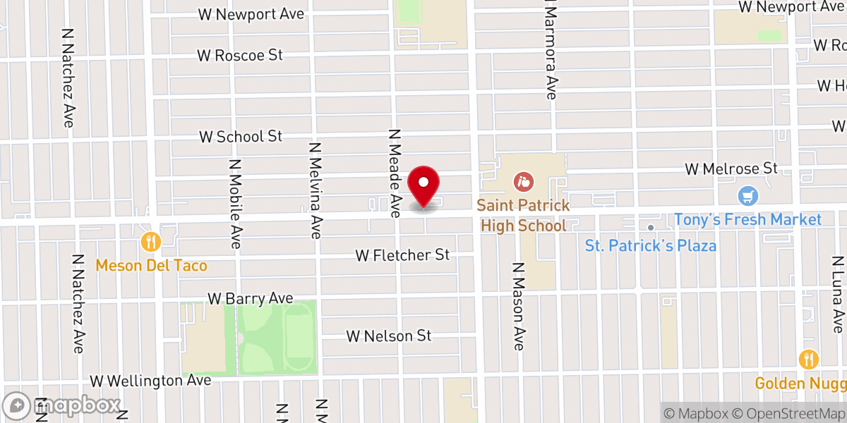 Map showing location of Belmont Assembly of God