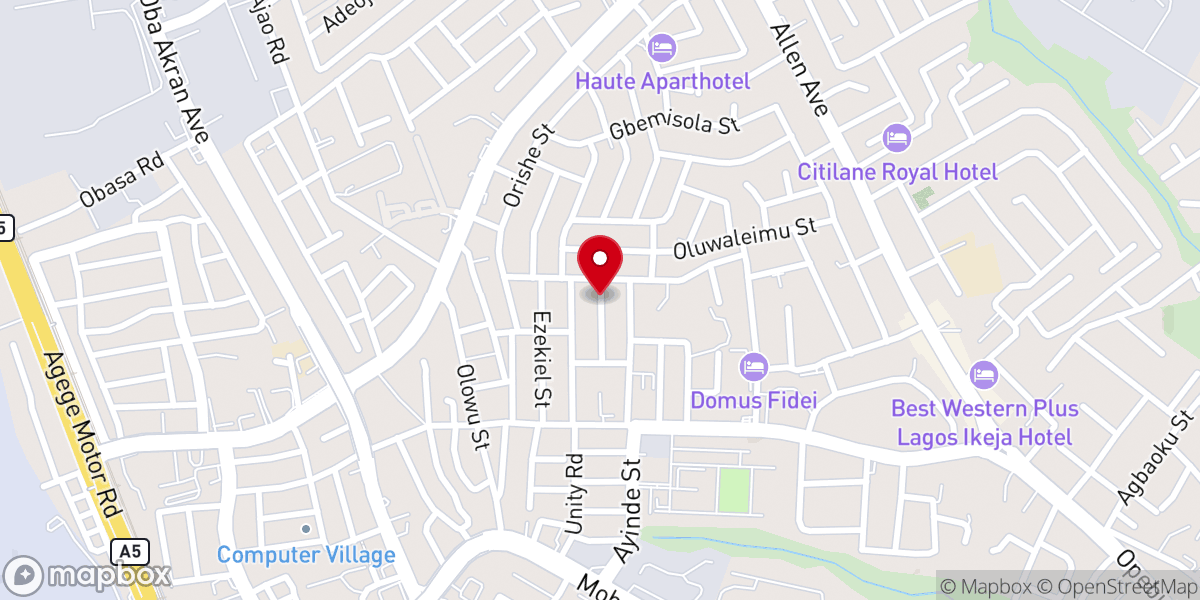 Map showing location of St. James Anglican Church - Ikeja