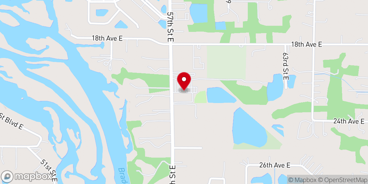 Map showing location of Bible Baptist Church of Bradenton