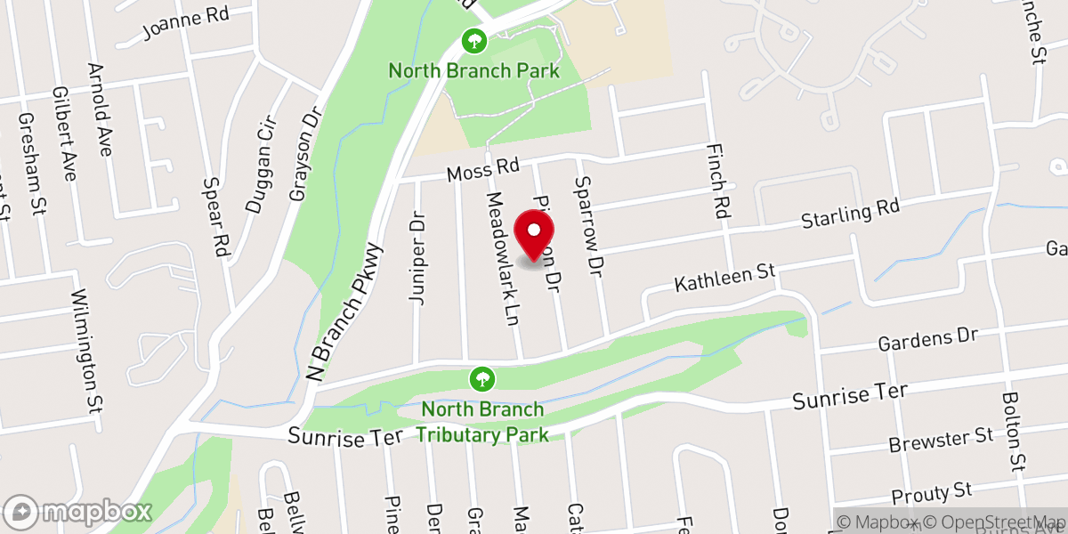Map showing location of Ebenezer Missionary Baptist Church