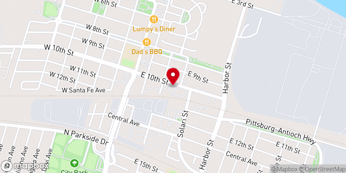 Map showing location of True Light Missionary Baptist Church
