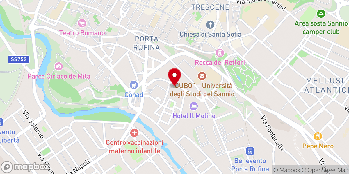 Map showing location of Chiesa di Santa Maria degli Angeli