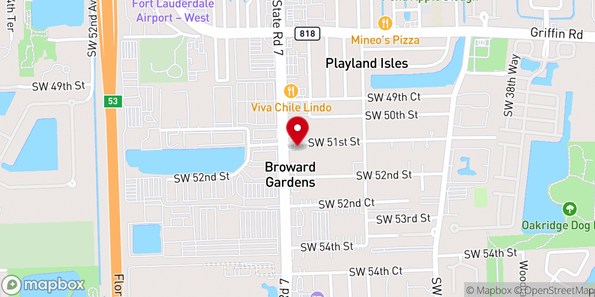 Map showing location of Victory Christian Church