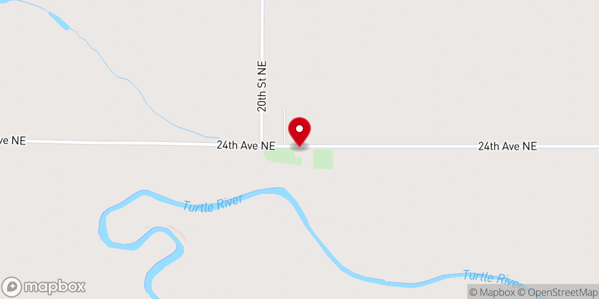 Map showing location of Middle Grove Church