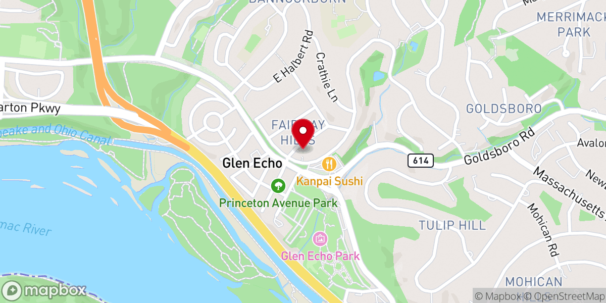 Map showing location of The Episcopal Church of the Redeemer