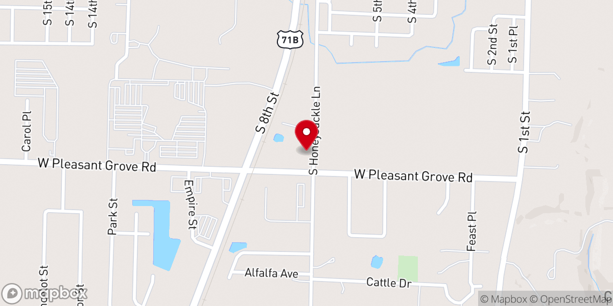 Map showing location of Centerpoint Church