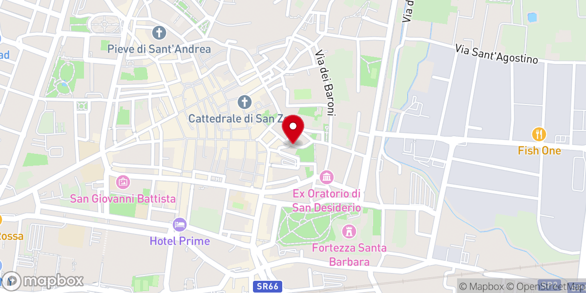 Map showing location of Monastero Clarisseapiedi