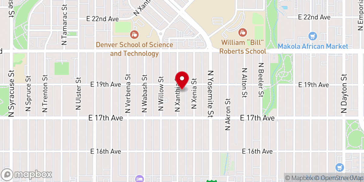 Map showing location of Greater Union Baptist Church