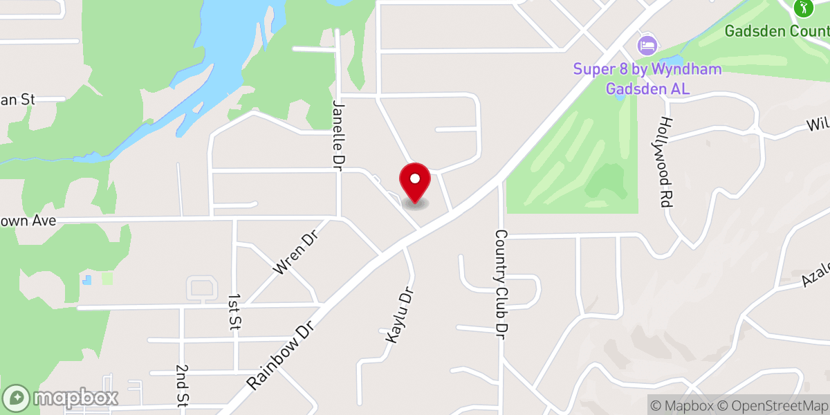 Map showing location of MeadowBrook Church