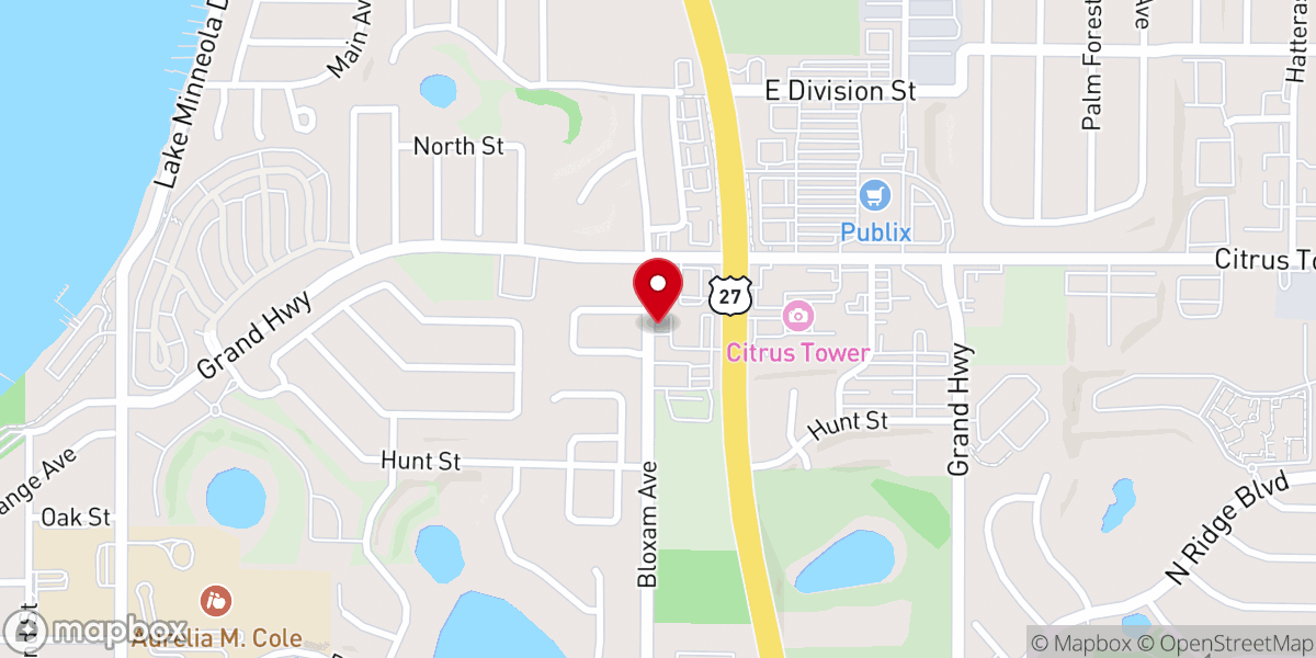 Map showing location of Calvary Chapel Clermont