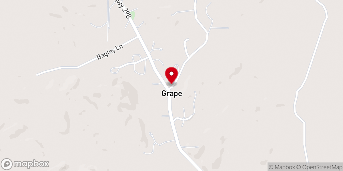 Map showing location of Grape Chapel Church of God
