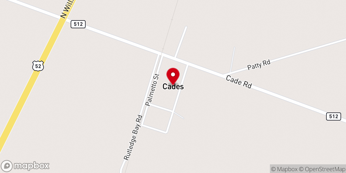 Map showing location of Unity Pentecostal Holiness Church
