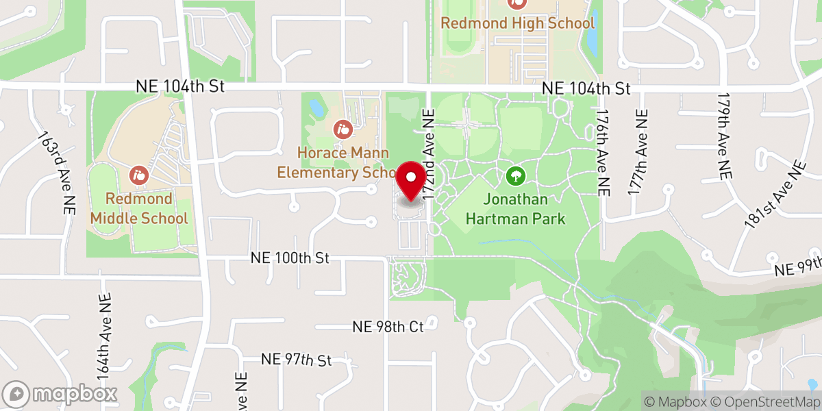 Map showing location of Redmond Stake Center