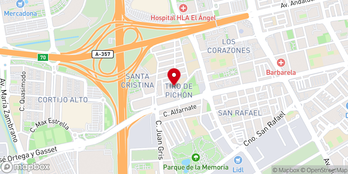 Map showing location of Parroquia Sagrada Familia