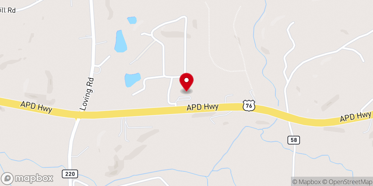 Map showing location of Temple Baptist Church