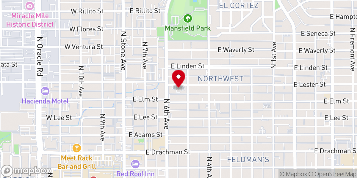 Map showing location of Mt Calvary Missionary Baptist