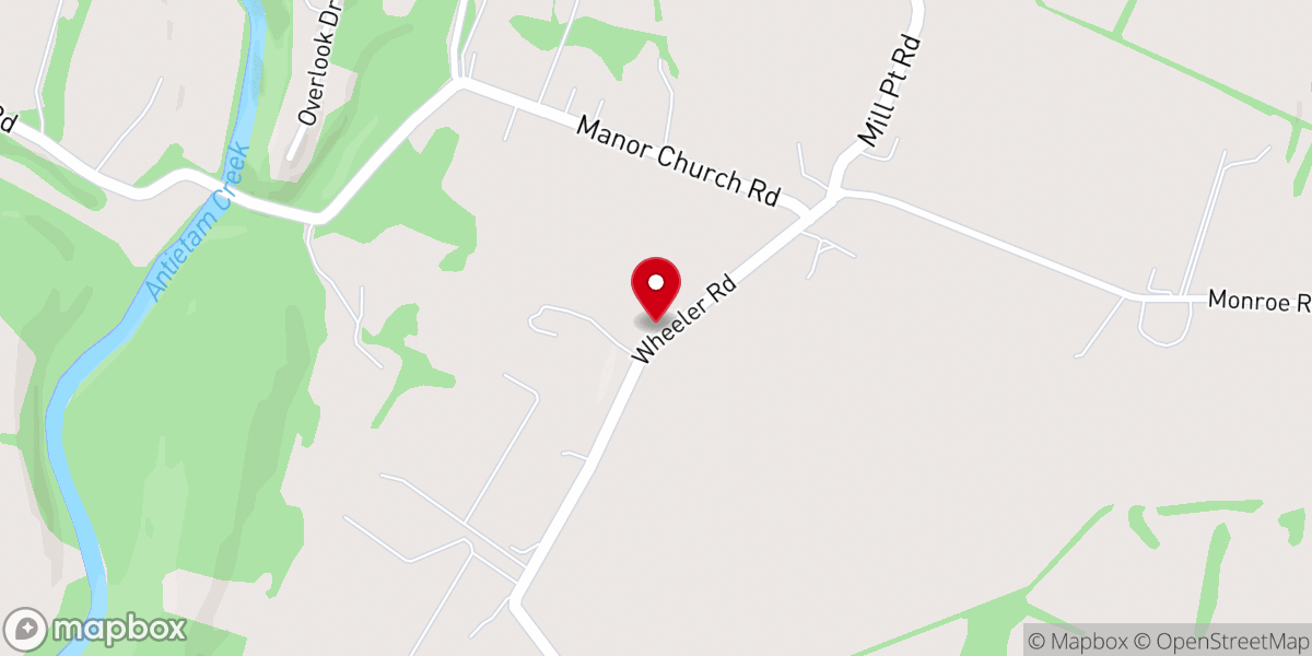 Map showing location of Church of Christ in the Great Valley