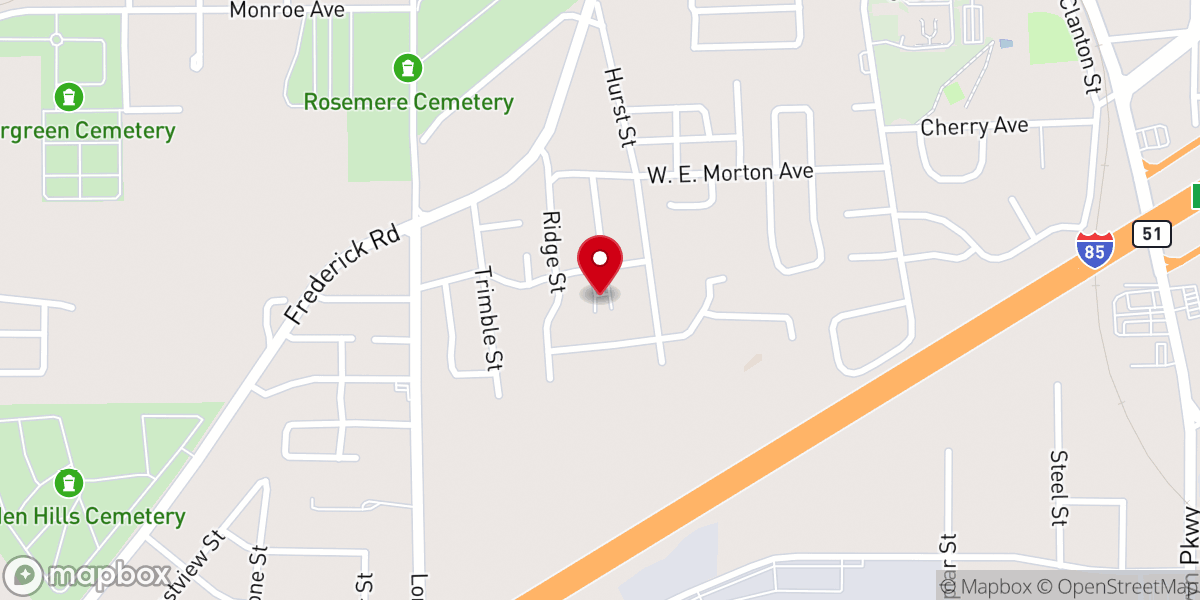 Map showing location of St Paul AME Church