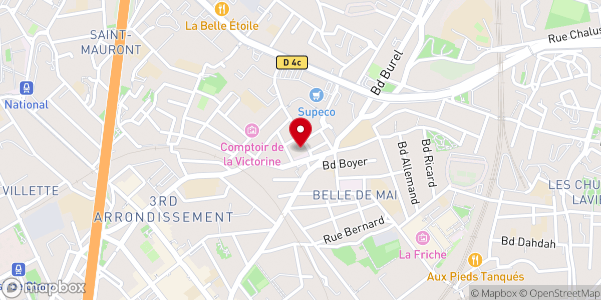 Map showing location of Paroisse Belle de Mai