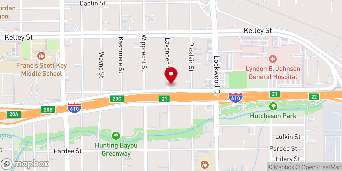 Map showing location of MT Rose Missionary Baptist Church