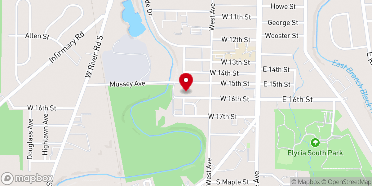 Map showing location of Second Baptist Church