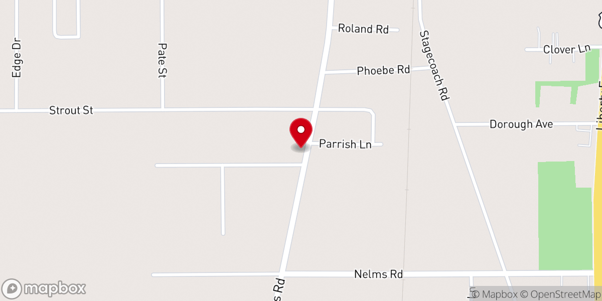 Map showing location of Bethel Holiness Tabernacle