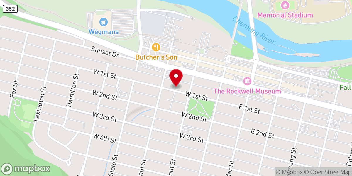 Map showing location of Faith Lutheran Church