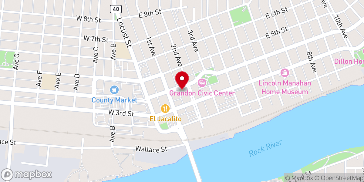 Map showing location of The Big Red Church - First Congregational