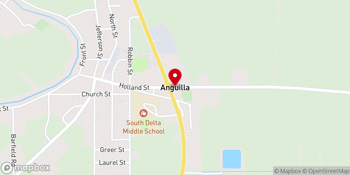 Map showing location of St paul m b church