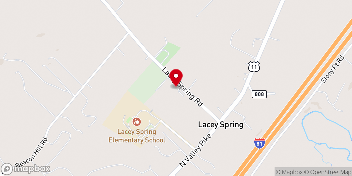 Map showing location of Grace Mennonite Fellowship